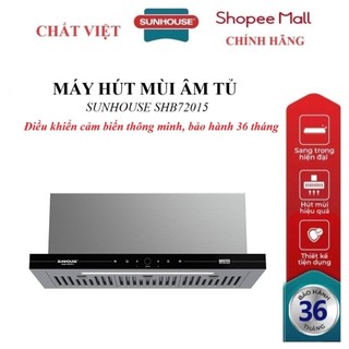 Máy hút mùi SUNHOUSE SHB72015, Điều khiển cảm biến thông minh, Lưới lọc inox 430 bền bỉ, Bảo hành tại nhà 36 tháng
