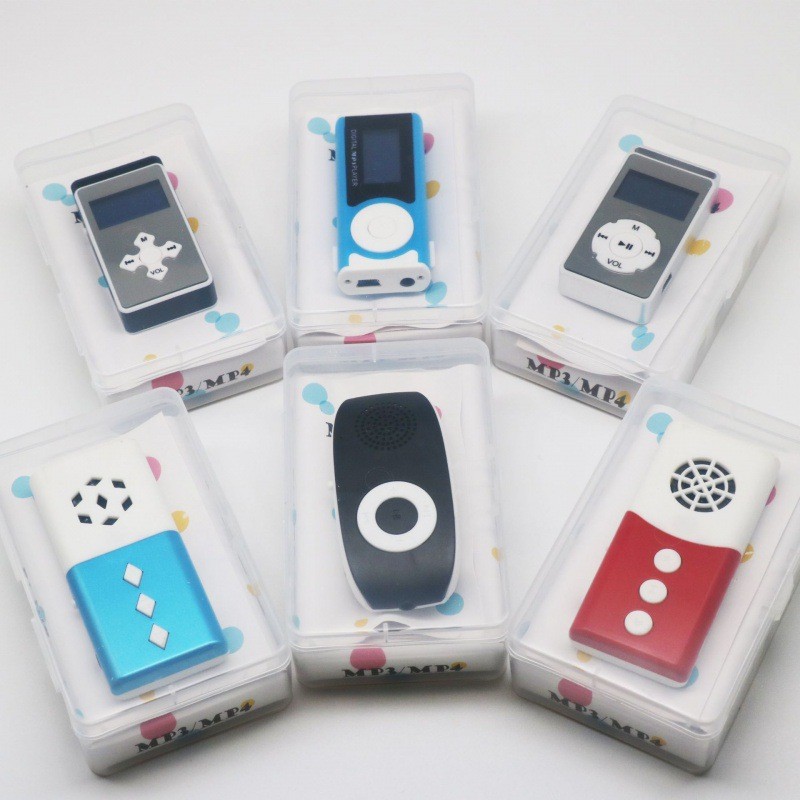 Thẻ ngoài mp3 Player Âm thanh ngoài Mini mp3 Walkman Quà tặng có đèn LED Clip Đèn pin mp3