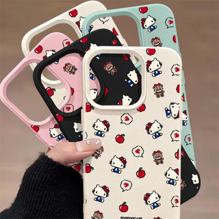 Ốp điện thoại Pixel Little Bear Hello Kitty thời trang toàn màn hình Tương thích cho IPhone 15 16 14 13 12 11 Pro Max XS X XR 7 / 8 Plus Vỏ mềm silicon TPU chống sốc