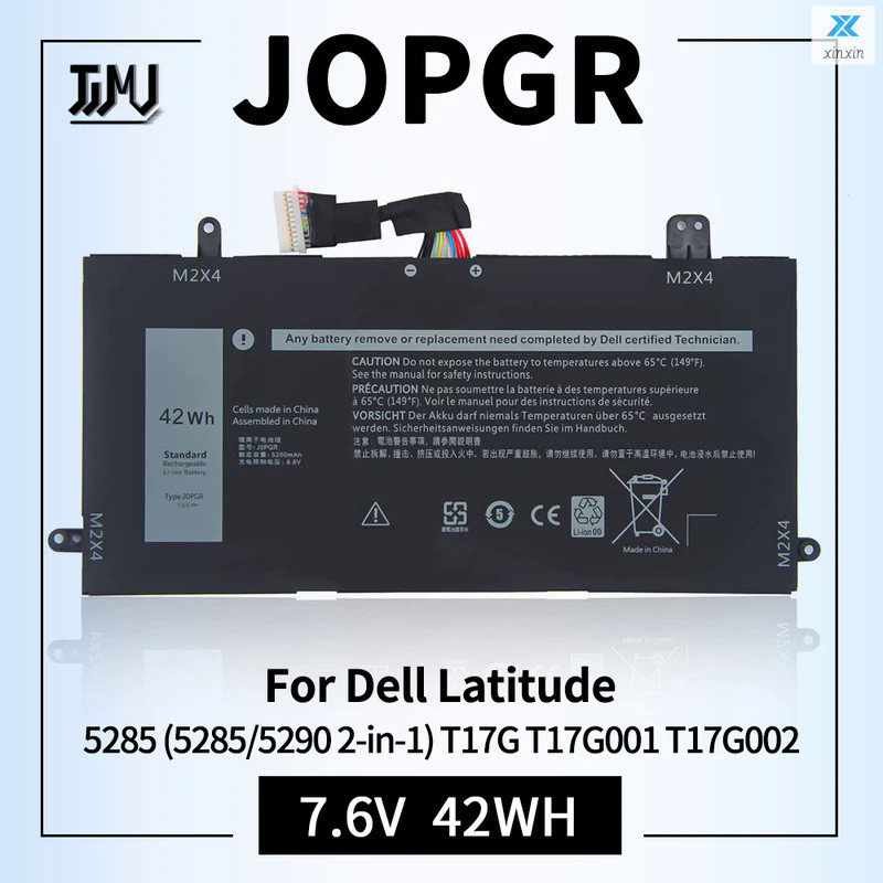 J0pgr pin máy tính xách tay thay thế cho dell latitude 12 5285 5290 2-in-1 t17g 0j0pgr jopgr 1wnd8 x
