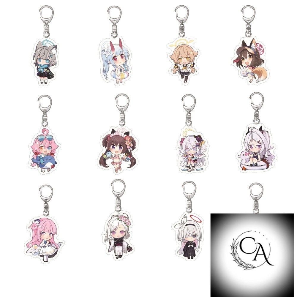 Móc Khoá, Standee, Tranh Kính Mô Blue Archive Akane Ako Asuza Hinata Game Anime Trang Trí Bàn Học, L