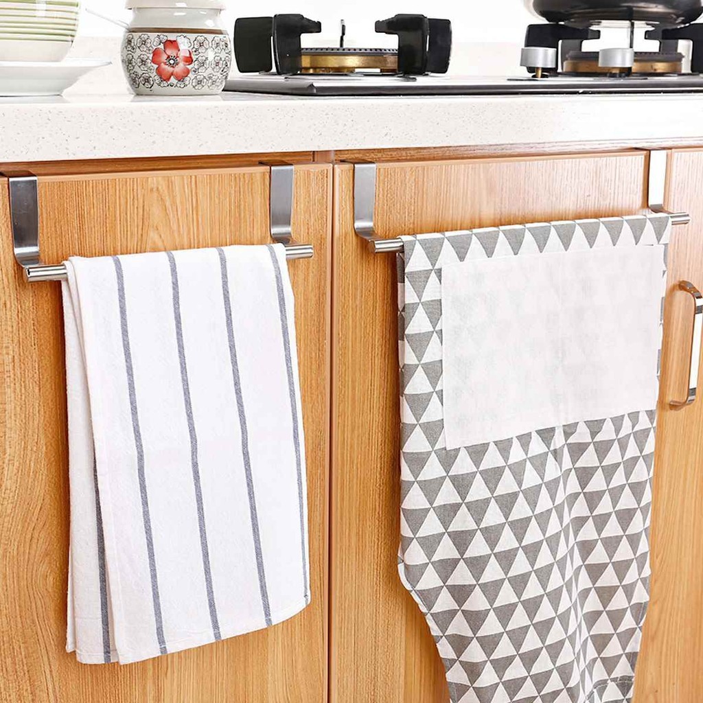 Khung Treo Khăn Inox Cài Gắn Cánh Tủ Nhà Bếp Inox Cứng Cáp，Móc Treo Inox Gắn Cửa Tủ Bếp Móc Treo Khă