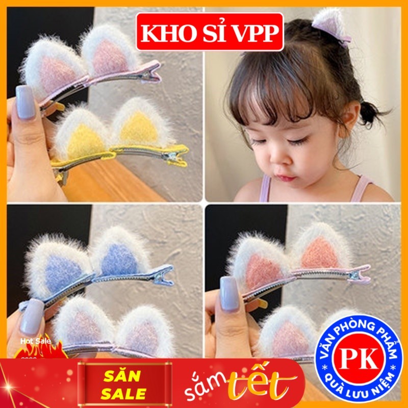 1 Kẹp tai mèo bằng vải lông dễ thương cho bé gái, kẹp tóc lông nhung dễ thương xinh xắn cho nữ E1916