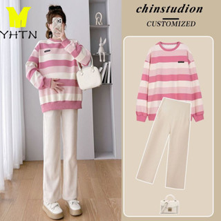 YHTN set bầu đồ bà cho nữ bộ cotton áo quần thu đông bigsize sang chảnh đi tiệc mẹ thun xinh mùa sét chơi đũi đẹp thời trang do bau