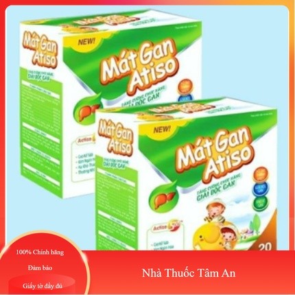 (Hiệu quả tốt, date mới) Mát gan Atiso - Siro giúp giải độc gan, thanh nhiệt mát gan cho bé hộp 20 ố