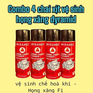 ( Combo 4 chai ) xịt vệ sinh họng xăng chế hoà khí Dyramid - lạc đà