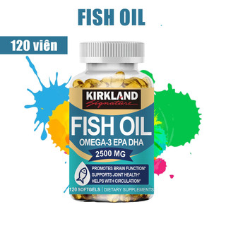  Dầu cá KIRKLAND Omega 3 2500 mg Bổ sung Hỗ trợ miễn dịch và sức khỏe Tăng cường sức khỏe khớp mắt 
