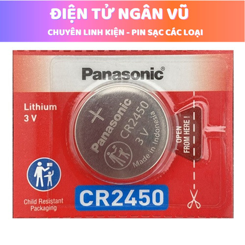 Pin CR2450 Panasonic 2450 - 2032 3V Hàng Chính Hãng - Vỉ 1 Viên Pin Điều Khiển Ô Tô