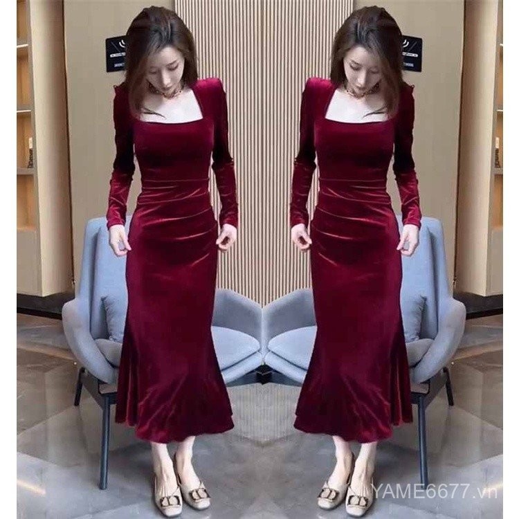 [Yi Cheng Cheng] Giao hàng nhanh Váy liền thời trang dáng nhỏ Douyin cho nữ váy ôm mông thon gọn eo 