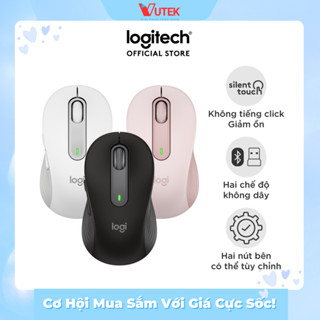 Chuột không dây bluetooth Logitech Signature M650, giảm ồn, tùy chỉnh các nút - VUTEK