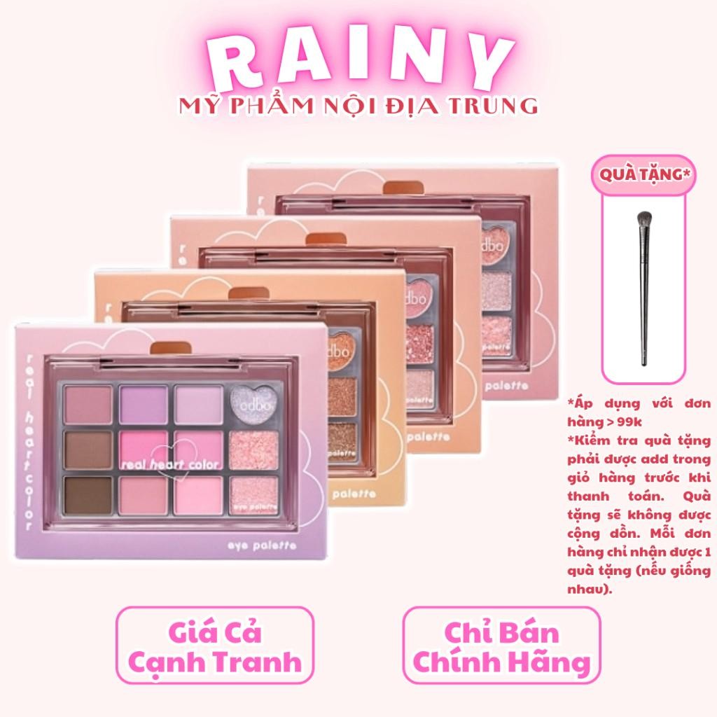 [ODBO] Bảng phấn mắt 12 ô Odbo Real Heart trái tim OD2019