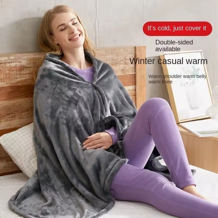 Libishop - Áo Choàng Sưởi Ấm Coral Flannel Heated 8-Zone Cao Cấp