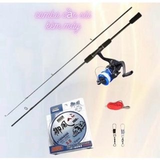  Bộ Combo Cần Câu Lure Sói Đen Máy Đứng YF200 Kèm Bộ Phụ Kiện Đầy Đủ Giá Rẻ Học Sinh tryfishing 
