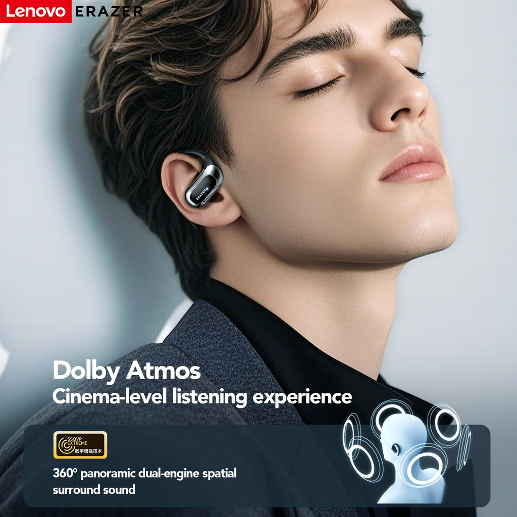 Lenovo ERAZER X5 OWS Tai nghe Bluetooth 5.4 Tai nghe giảm tiếng ồn Mini Tai nghe chống nước Chất lượng âm thanh HIFI có Mic | BigBuy360 - bigbuy360.vn