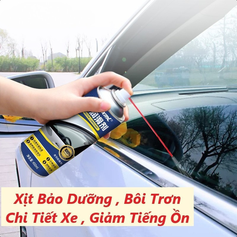 Chai Xịt Dầu Bôi Trơn Cửa Kính Ô Tô