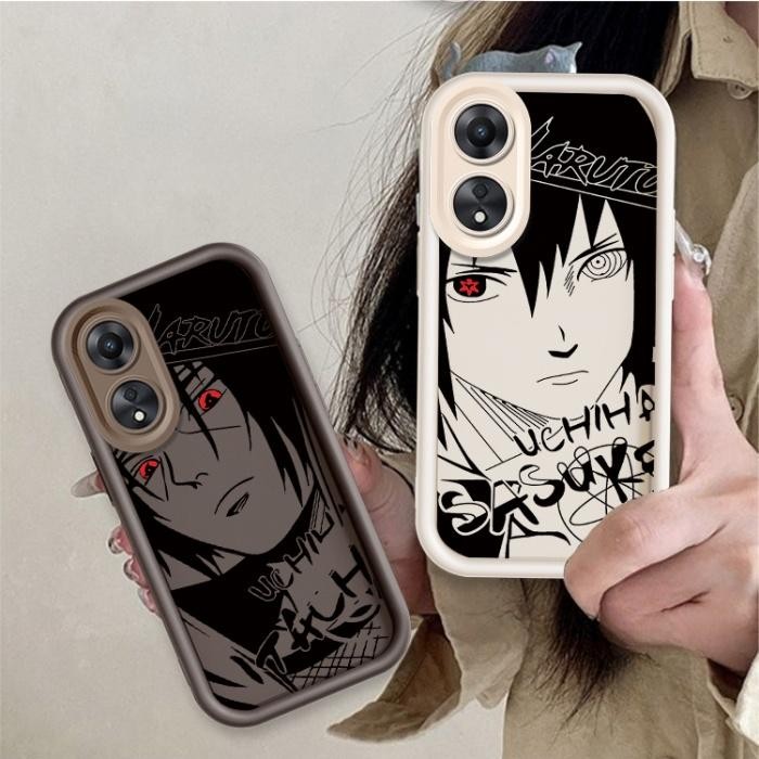 Ốp Lưng Cho OPPO A18 4G A38 4G Phim Hoạt Hình Silicon Bảo Vệ Vỏ Điện Thoại Mềm TPU NARUTO Sasuke Ita