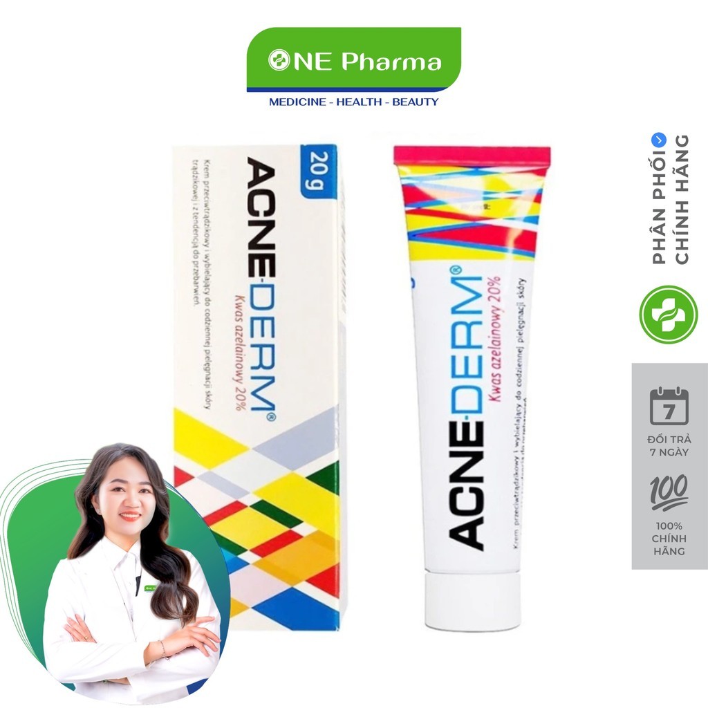 Kem ACNEDERM Giảm Mụn, Mờ Thâm  Acne-Derm Kwas Azelainowy 20% 20g
