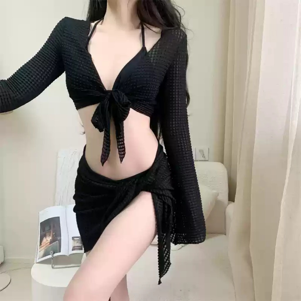 RICH-THEY Bộ Bikini Hàn Quốc Gợi Cảm Mới Mùa Hè, Bộ Bikini 4 Mảnh, Thời Trang Đi Biển Dành Cho Nữ-V163 | BigBuy360 - bigbuy360.vn