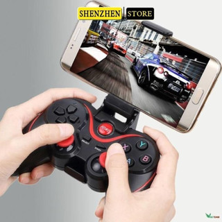  Bộ tay cầm chơi game Terios T3 kèm giá đỡ điện thoại T3  Đen  -dc2814 