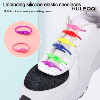 Huleqi 12 Cái / bộ Dây Giày Thể Thao, Dây Giày Co Giãn Màu Trơn Co Giãn, Dây Giày Silicon Hữu Ích Dây Đeo Giày Người Lười