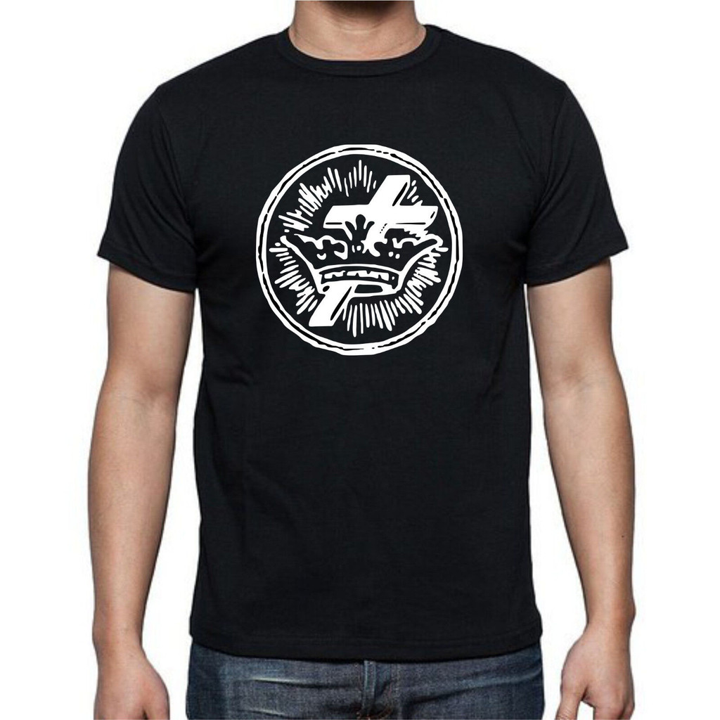 Circle God Công giáo Cross Crown King Christ Jesus Áo thun tee