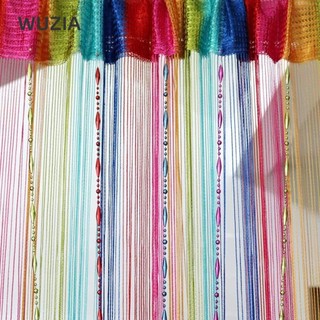 Wuzia 1Mx2M Dây Rèm Thủy Tinh Pha Lê Sương Thả Chuỗi Cửa Sổ Hạt