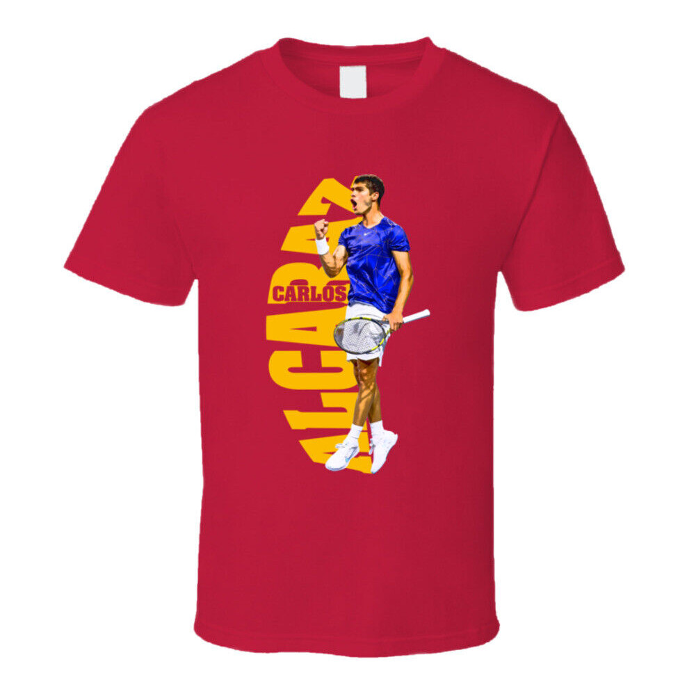 Carlos Alcaraz Tiêu Đề Lớn Ngộ nghĩnh Và Khác Biệt Phong Cách Tinh Tế Chi Tiết Áo Thun