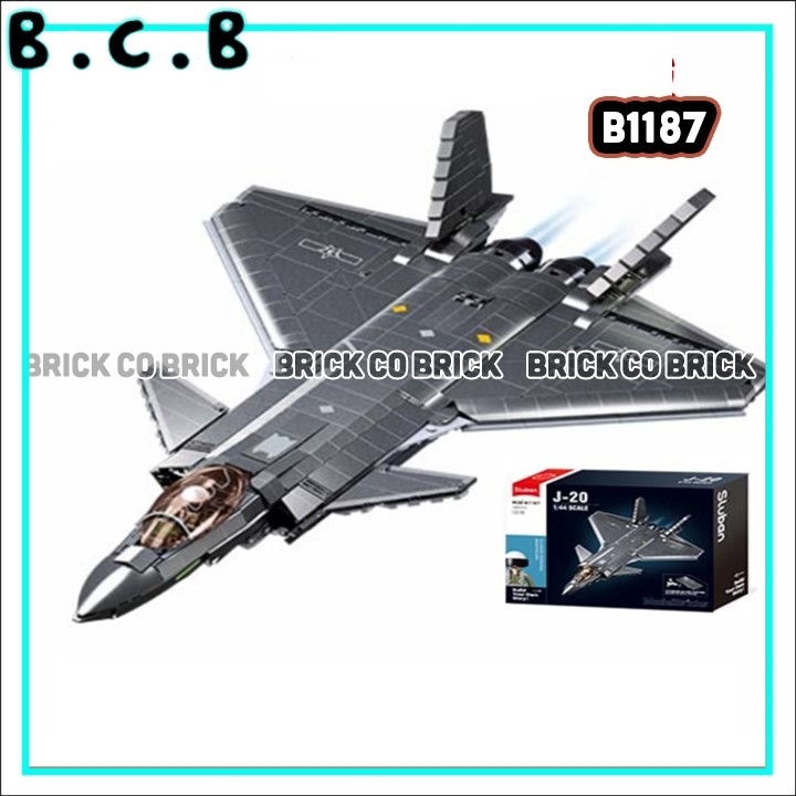 Mô hình Máy Bay J-20 Mô hình Máy Bay Quân sự Chiến Đấu Hạng Nặng Thế Chiến J-20 B1187