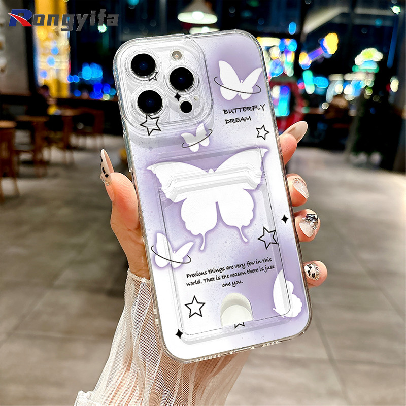 Ốp Ví Bướm Sang Trọng Cho Samsung Galaxy J7 Pro 2017 J5 Prime J6 J4 Plus + J2 Grand Prime 5G 4G Phim