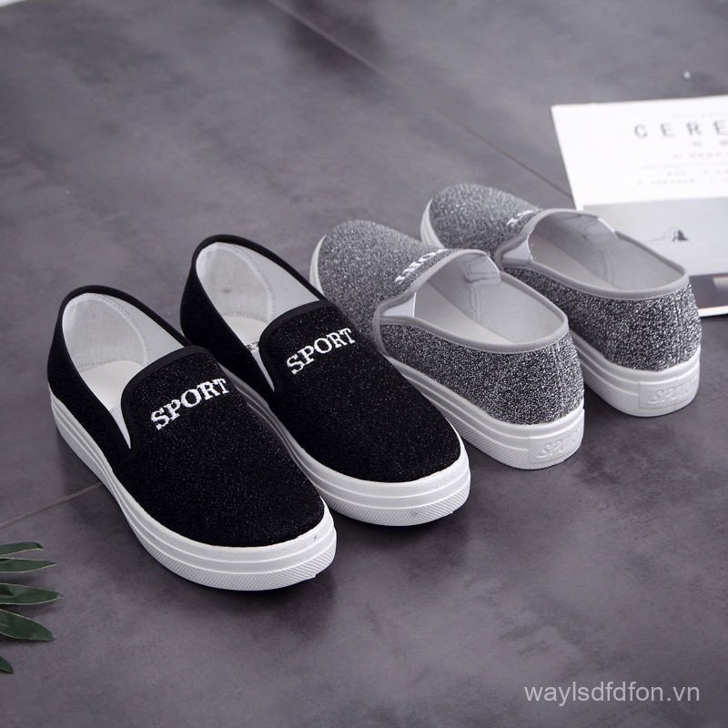 Giày nữ phẳng, giày slip-on, khách hàng thường xuyên 13k giày vải, giày mùa xuân hè cho sinh viên [g