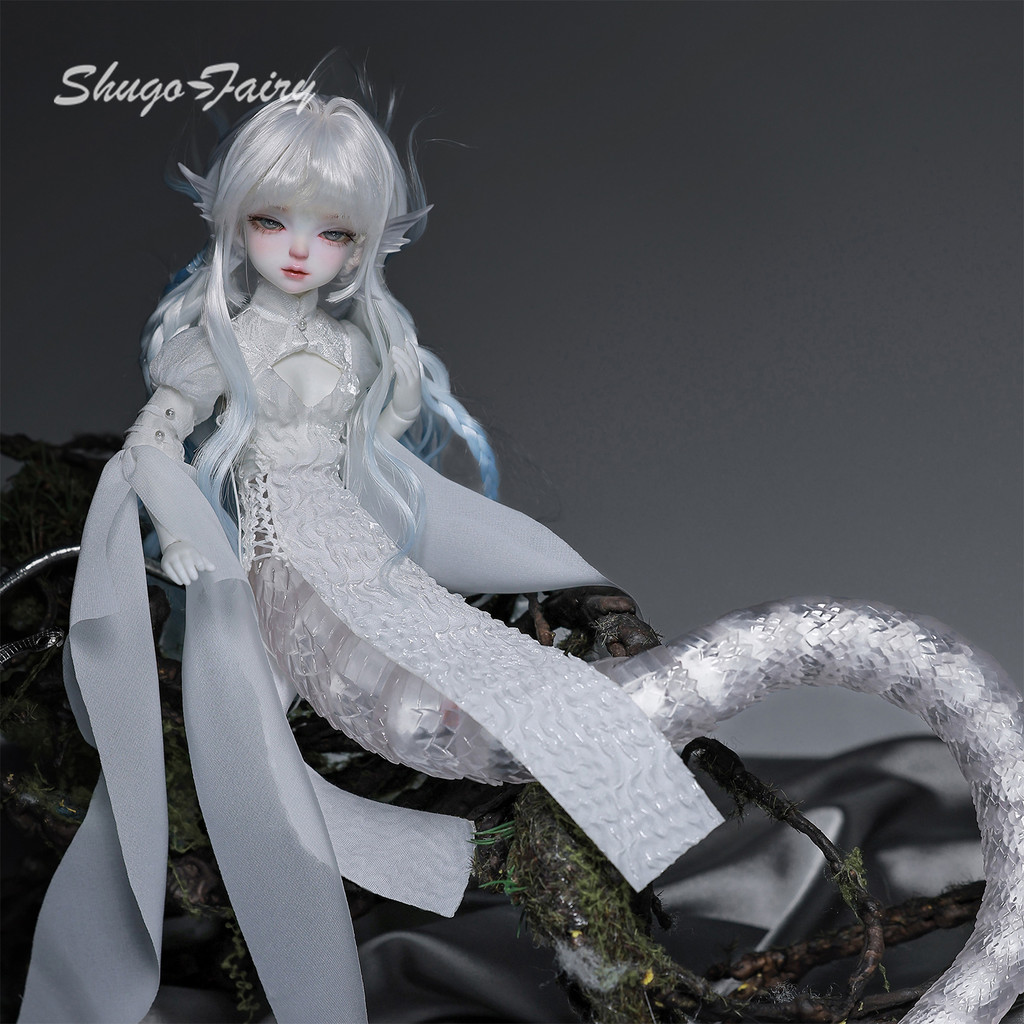 Virelai D Anime Bjd Doll 1 / 6 FullSet Pale Twin Half-monster Long Scaly Đuôi Shugafairy Original Bj