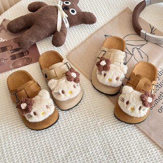 Mùa Hè Dễ Thương Hello Kitty Bé Gái Dép Phẳng Hoạt Hình Thời Trang Trẻ Em Nhân Quả Giày Dép Chống Trơn Trượt Đa Năng Trẻ Em Công Chúa Đi Biển Dép