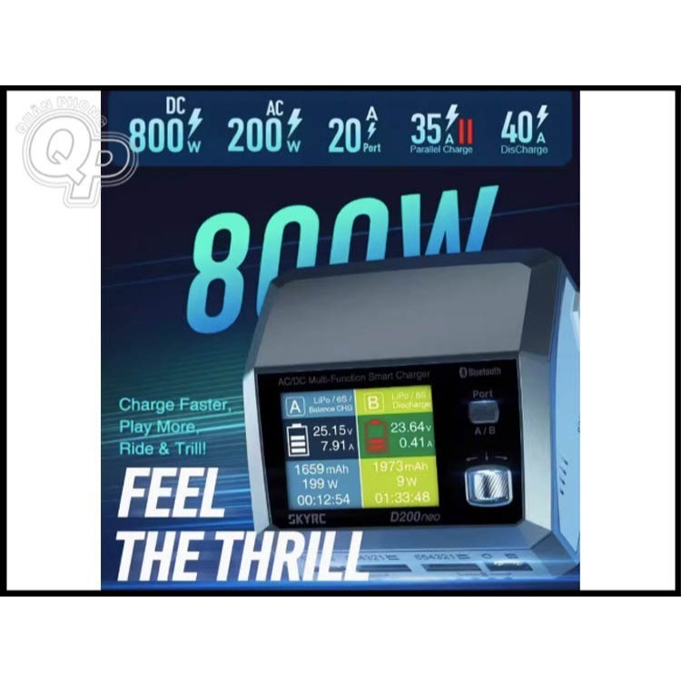Bộ Sạc Chính Hãng SKYRC D200 Neo AC/DC Mutil-Function Smart Charger 800W