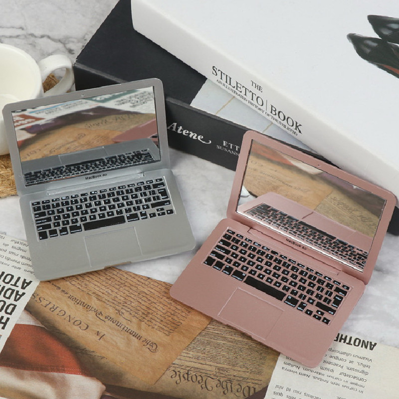 🌿Luxelink🌿Gương trang điểm hình máy tính xách tay Mini mới có gương đồ chơi trong suốt cho trẻ em