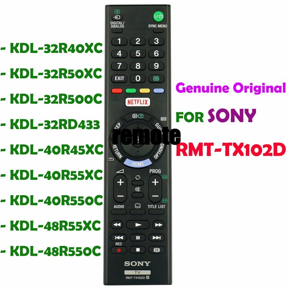 RMT-TX102D CHO SONY TV Remote Cho KDL-32R500C KDL-40R550C KDL-48R550C/43W750D/48W650D/32R40XC