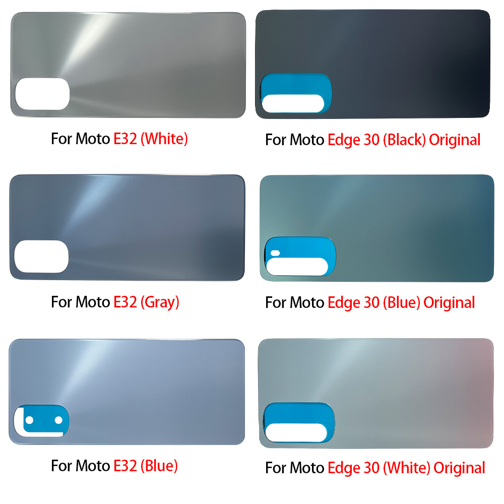 Orig Ốp điện thoại Cho Moto E32 E40 Edge 20 20 Pro Edge 30 Vỏ Pin Kính Thay Thế