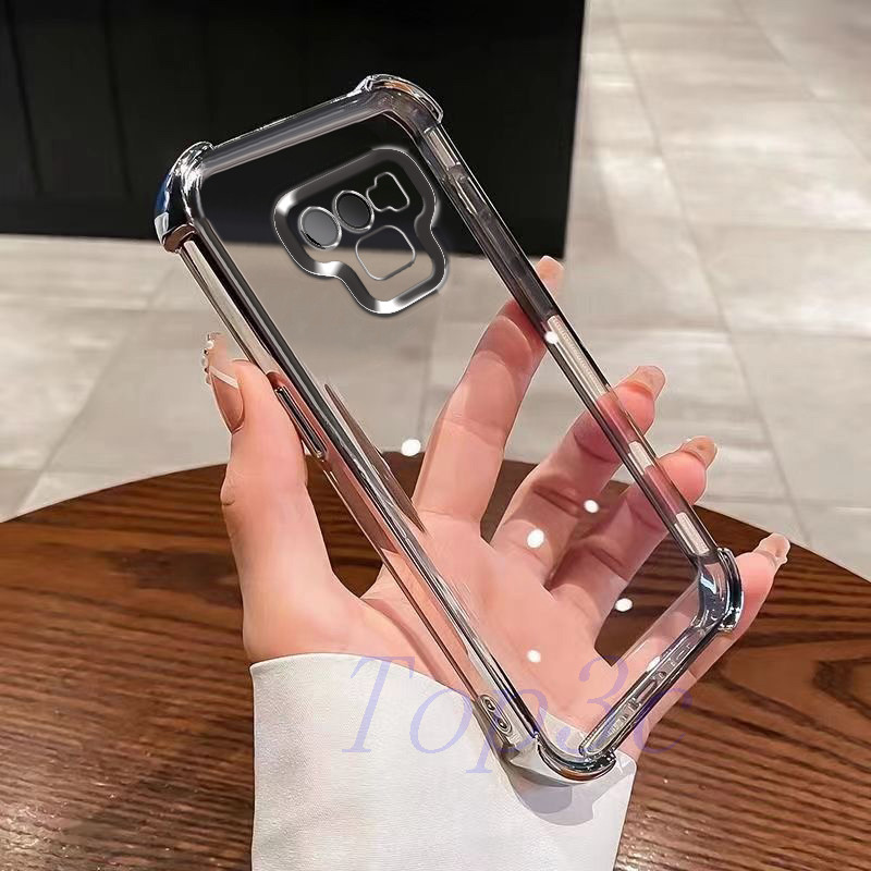 Ốp lưng Samsung Note 9 / Note10 Pro / Note 20 Ultra Ốp điện thoại trong suốt chống rơi bốn góc SJDK