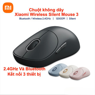  Chuột không dây Xiaomi Wireless Silent Mouse 3 - 2.4GHz Và Bluetooth -BH 12T -Chính Hãng 