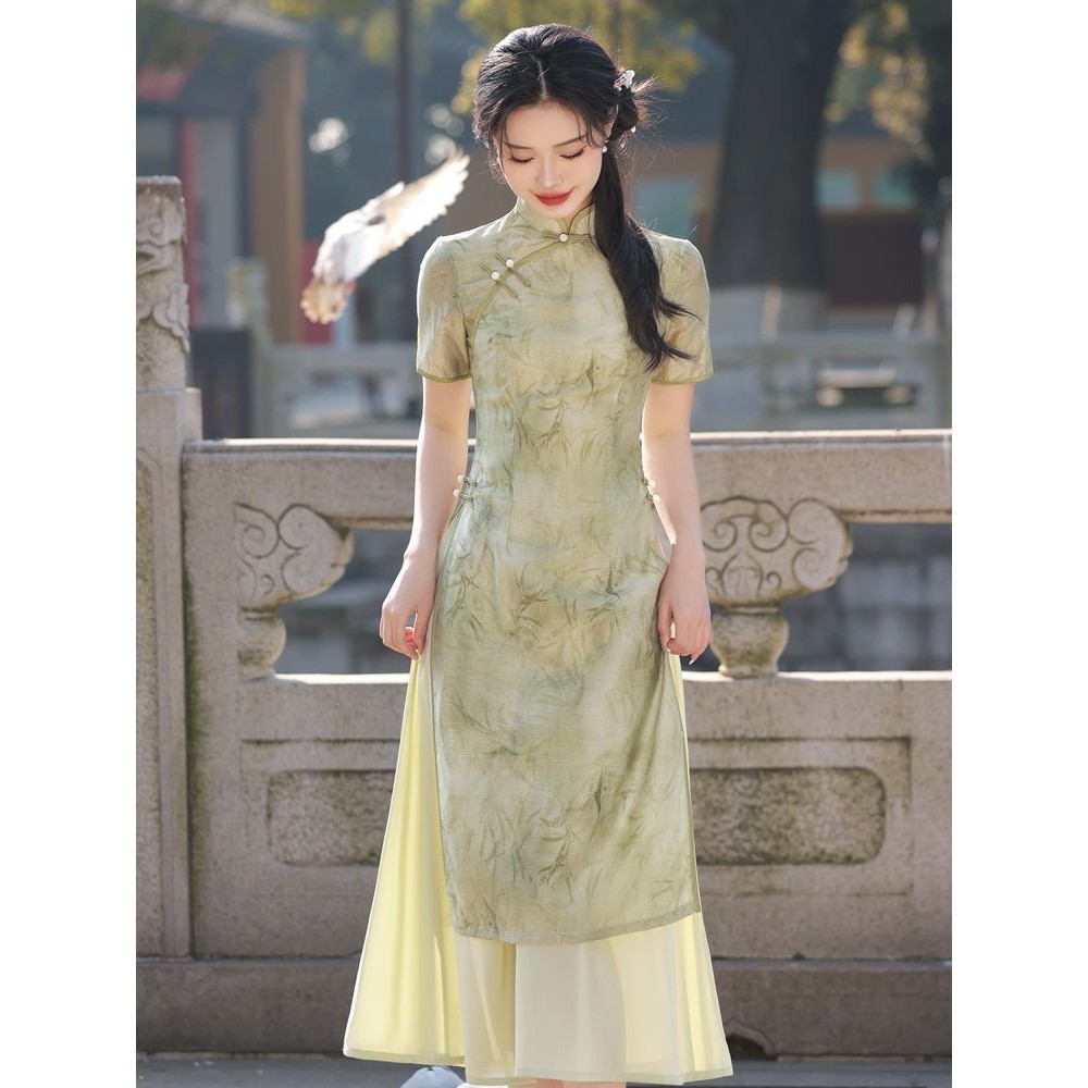 Sườn Xám Áo Dài Kiểu Trung Quốc Cách Tân