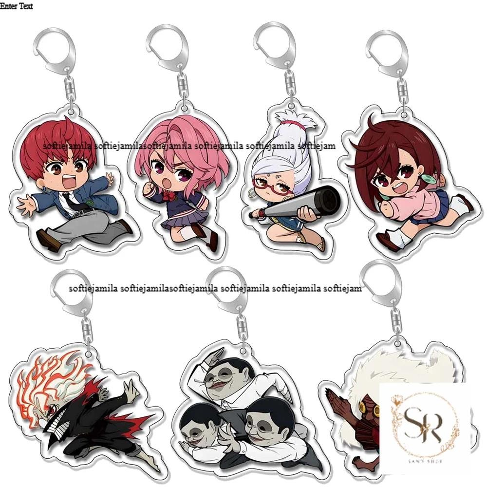 Dandadan Ayase Momo Acrylic Keychain Anime Figures Takakura Ken Miko Cosplay Bag Pendant Keyring Jew