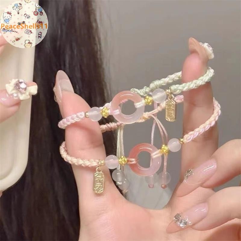 Peaceshells Phong Cách Trung Hoa Mới Phong Cách Dân Tộc Hòa Bình Khóa Bện Vòng Tay Cô Gái Trái Tim Đ