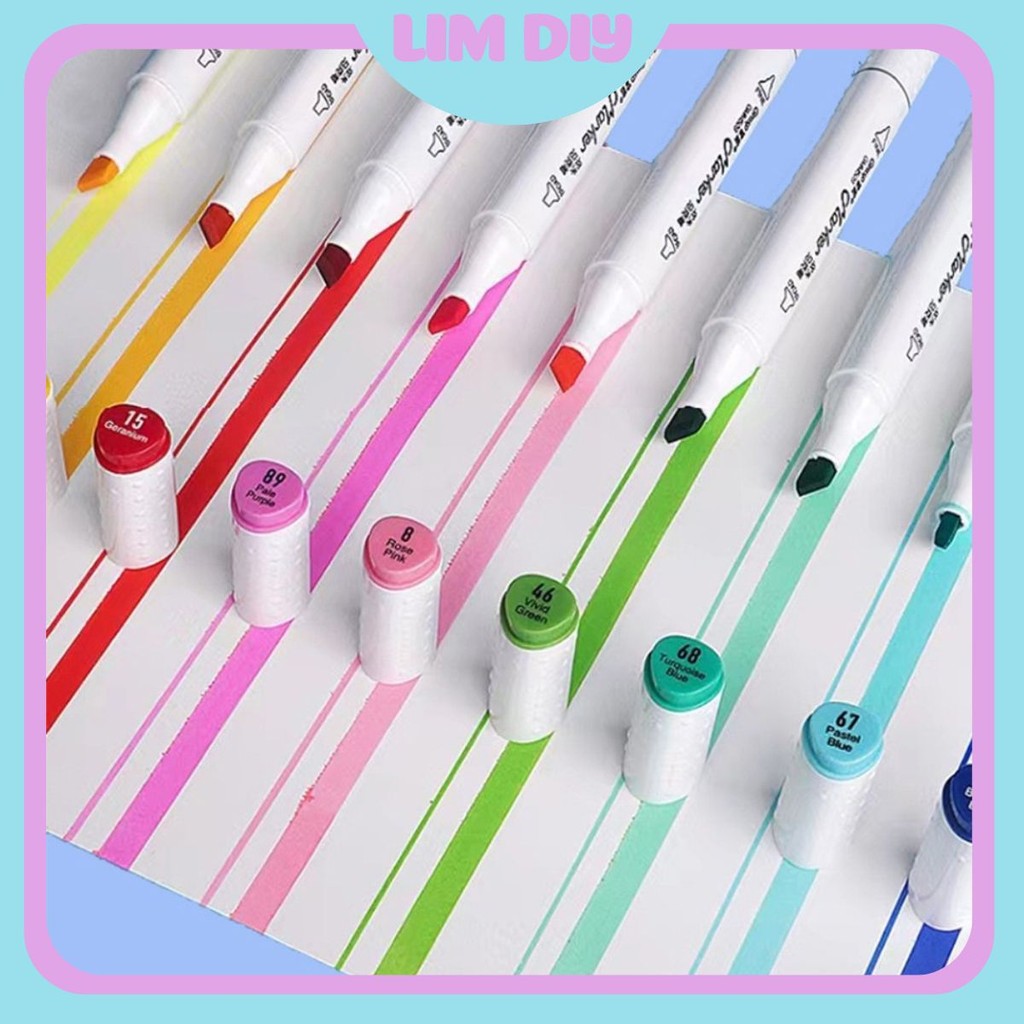 [P1]Bút marker Grasp gốc dầu hai đầu bán lẻ 1 cây LIM DIY