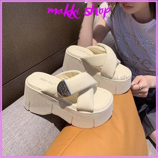 Dép xồng đế cao quai chéo cao 9cm, dép quai dán đế bánh mì hàng QCCC  (full box)