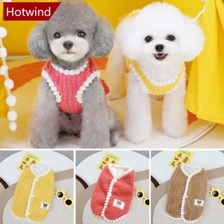 Hotwind S-2XL Thu Đông Áo Vest Cho Chó Lông Cừu Ấm Teddy Giống Nhỏ Mèo Thú Cưng Quần Áo Phong Cách Mới A9S4