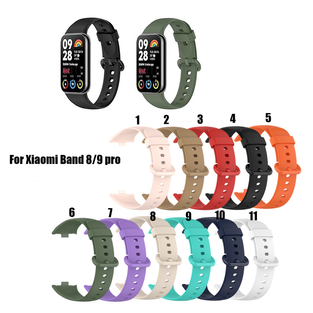 Dây đeo đồng hồ silicon cho Xiaomi Band 8 9 Pro MiBand 9 Pro Xiaomi Smart Band 9 Pro Vòng đeo tay