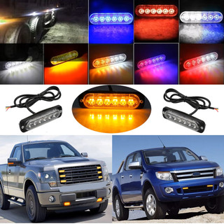 Xe Tải LED Cảnh Báo Cảnh Sát Nhấp Nháy Đèn 6SMD Lưới Tản Nhiệt Nhấp Nháy Bên Thanh Đèn Xe Kéo Đèn Hiệu Hổ Phách Đèn Giao Thông 12V 24V