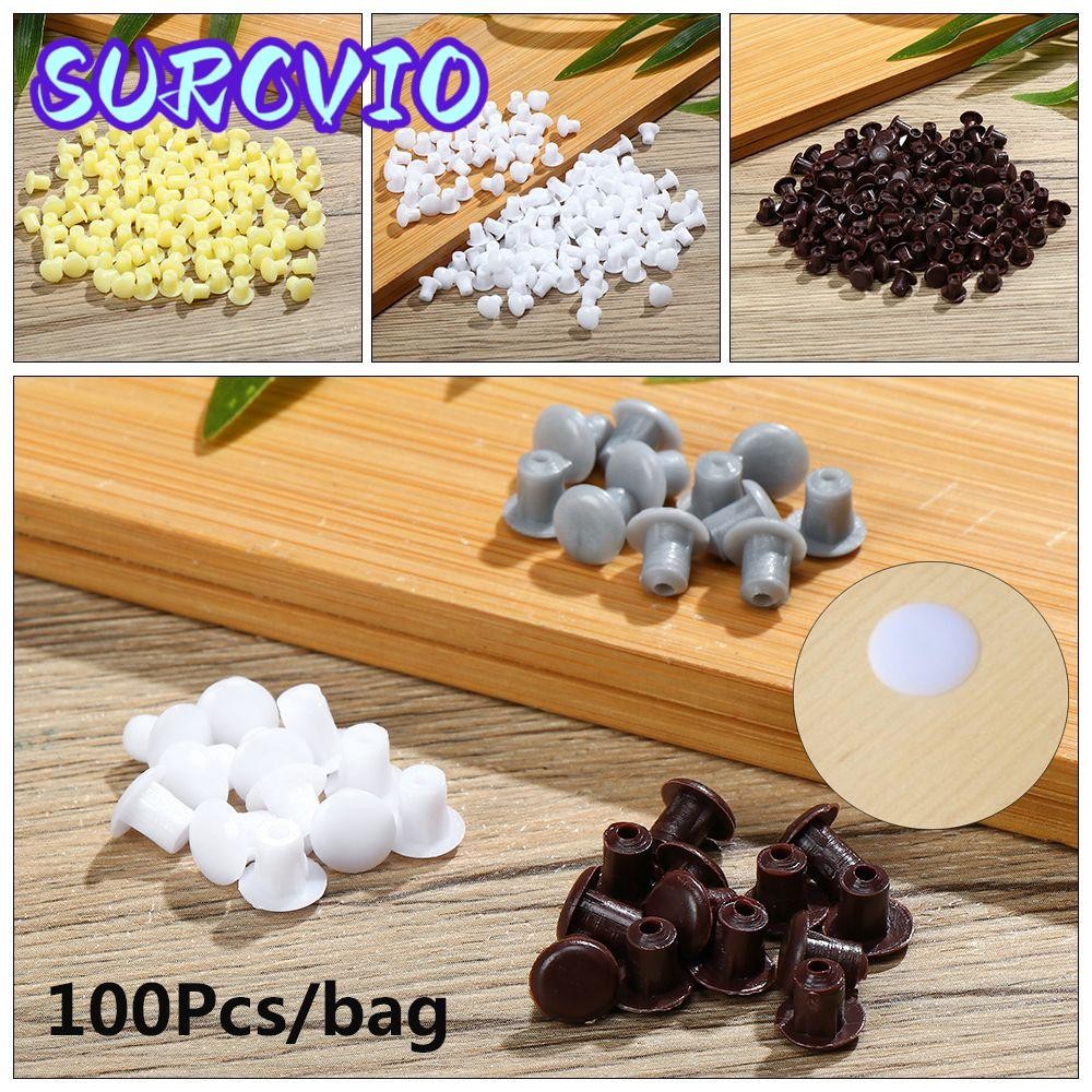 SURCVIO Bộ 100 Nút Bịt Lỗ Khoan Lỗ Đồ Nội Thất Chống Bụi Tiện Dụng