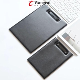 Bảng kẹp WANCGAI, Thư mục tập tin A4 / A5 bằng da PU, Tấm dọc màu đen siêu mịn Bảng cứng Giá đỡ tài liệu Cuộc họp kinh doanh
