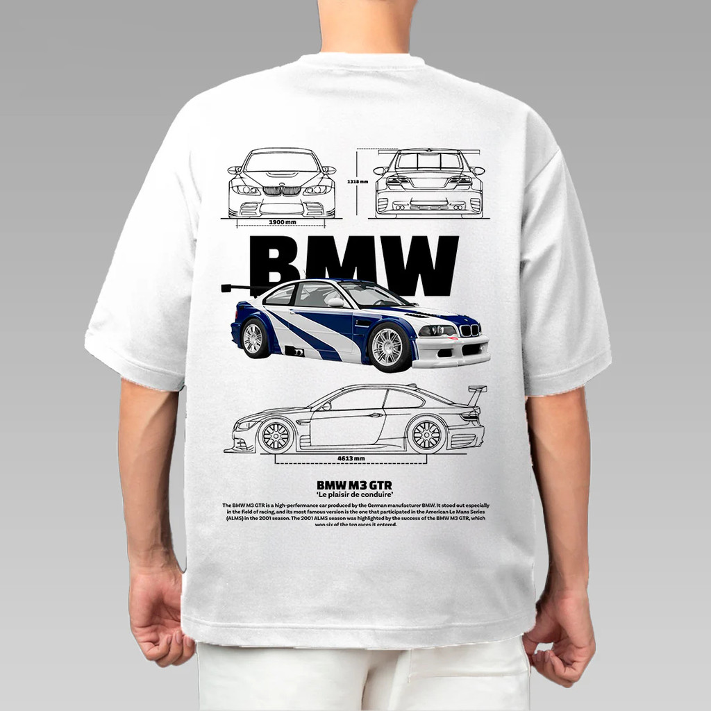 Hàng sẵn có Áo thun in hình xe BMW-M3 GTR mới 100% Cotton chất lượng cao tay ngắn đi xe đạp 1224