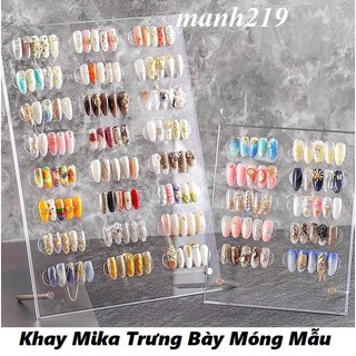 Bảng Mika trong suốt trưng bày móng mẫu nailbox, Bảng bày móng mẫu nail box